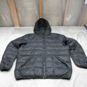 Nike Alliance Down Jacket Women? XL Black Insulated Hood Light Pack Ripstop Puff